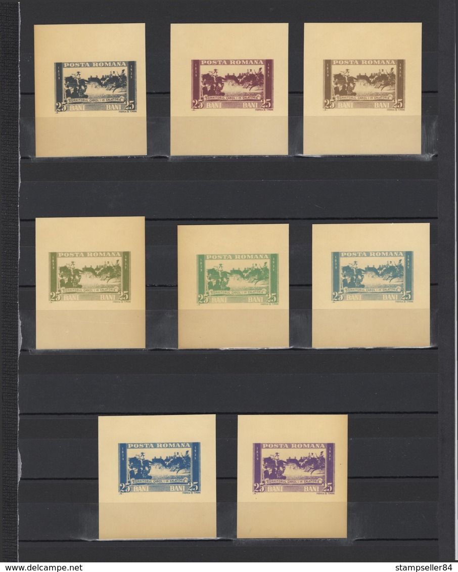 ++ 1939 King Karl 1 25 Nominal In Different Colour Thick Paper Colour Proof - Essais, épreuves & Réimpressions