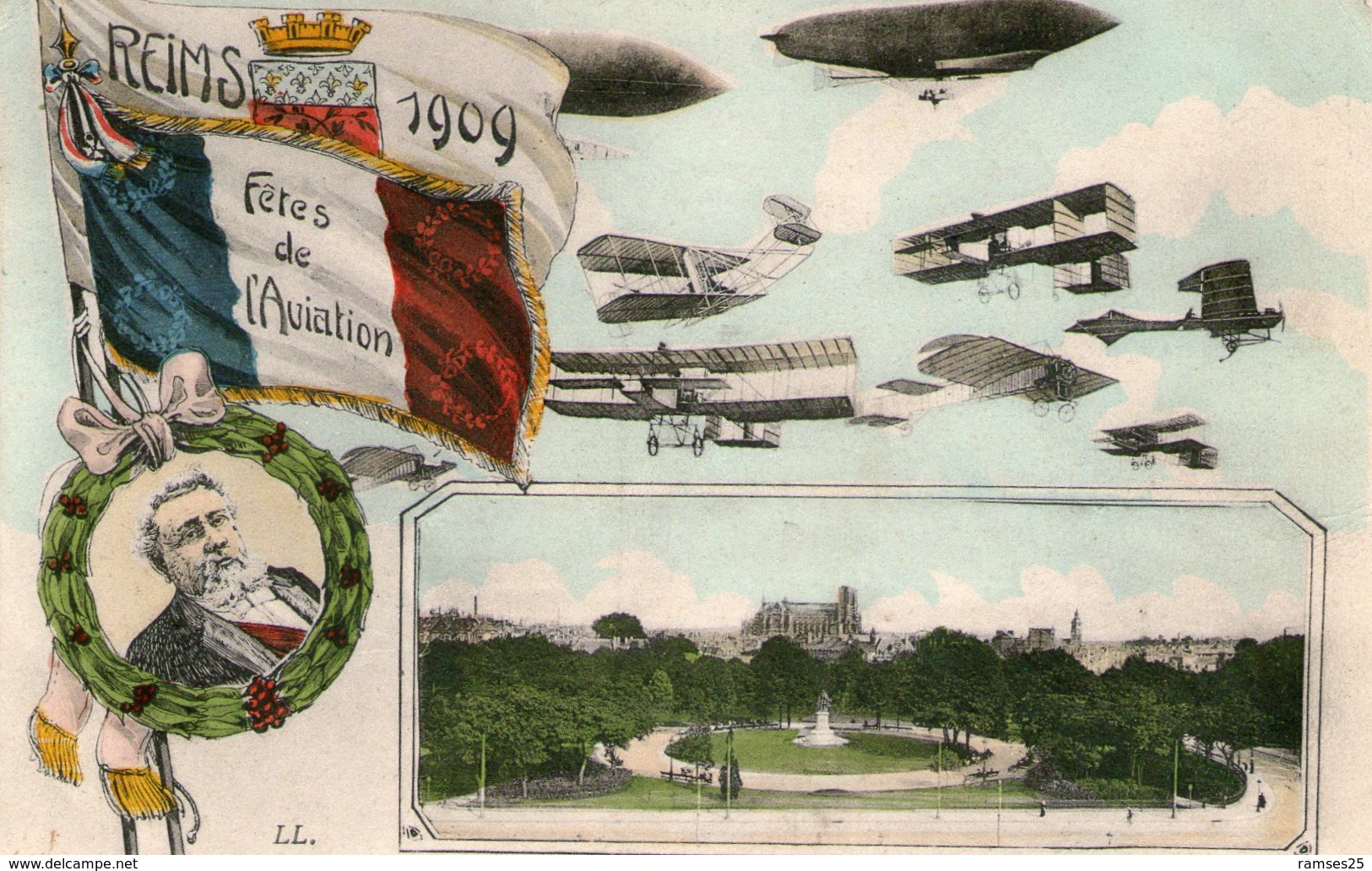 (113)    CPA  Fetes De L' Aviation  Reims  1909   (Bon Etat) - ....-1914: Précurseurs