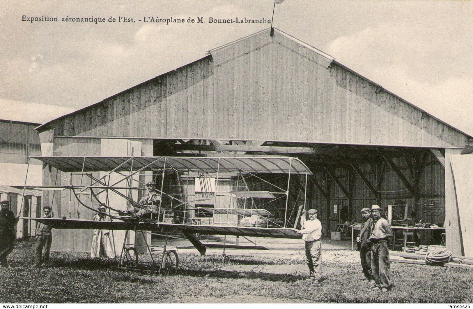 (113)    CPA Nancy   Exposition  Aeronautique De L' Est  Aeroplane  Bonnet  Labranche  (Bon Etat) - ....-1914: Precursors