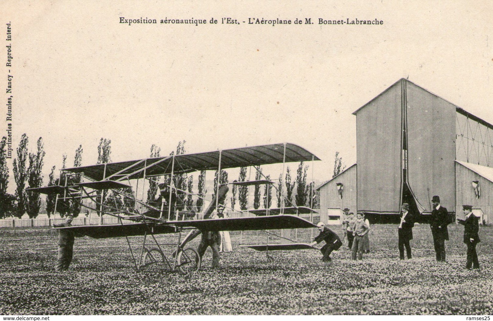 (113)    CPA Nancy   Exposition  Aeronautique De L' Est  Aeroplane  Bonnet  Labranche  (Bon Etat) - ....-1914: Precursors