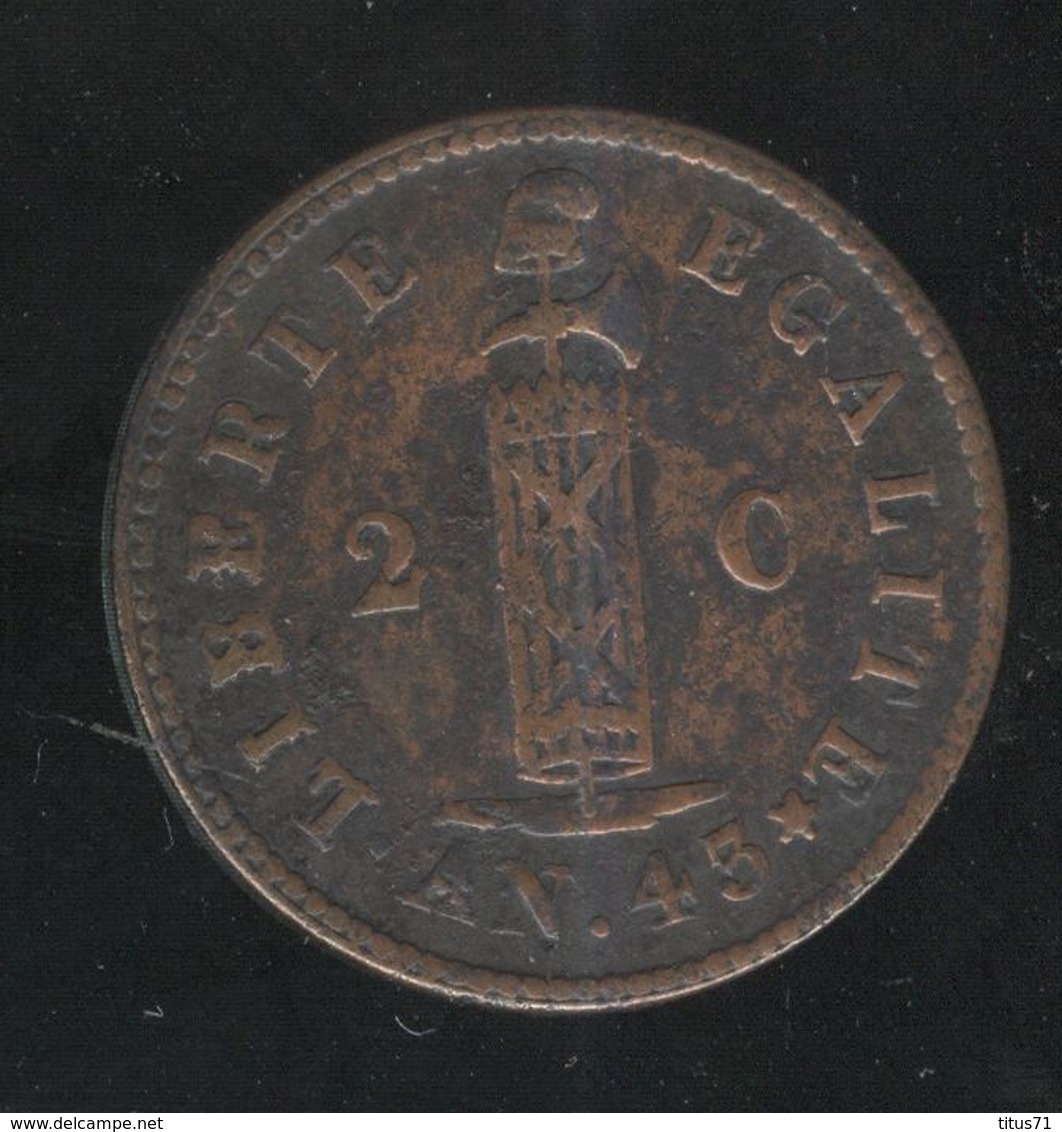 2 Centimes Haïti 1846 - An 43 - TTB - Haiti