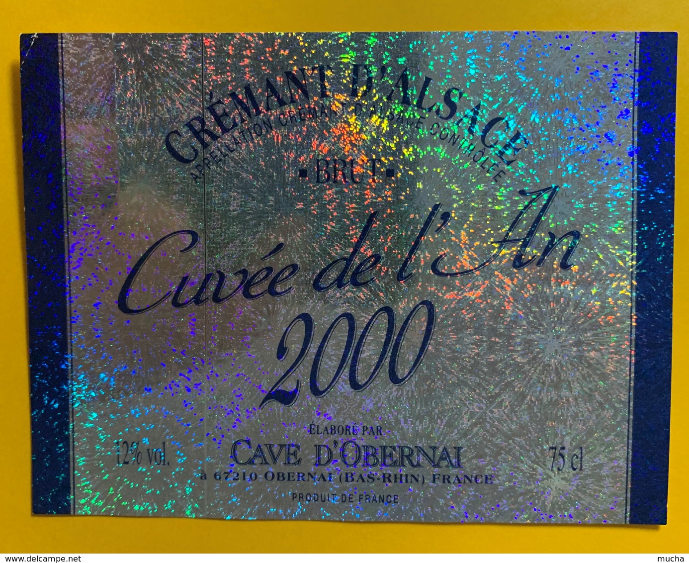 10924 - Crémant D'Alsace Cave D'Obernai Cuvée De L'An 2000 - Jahr 2000