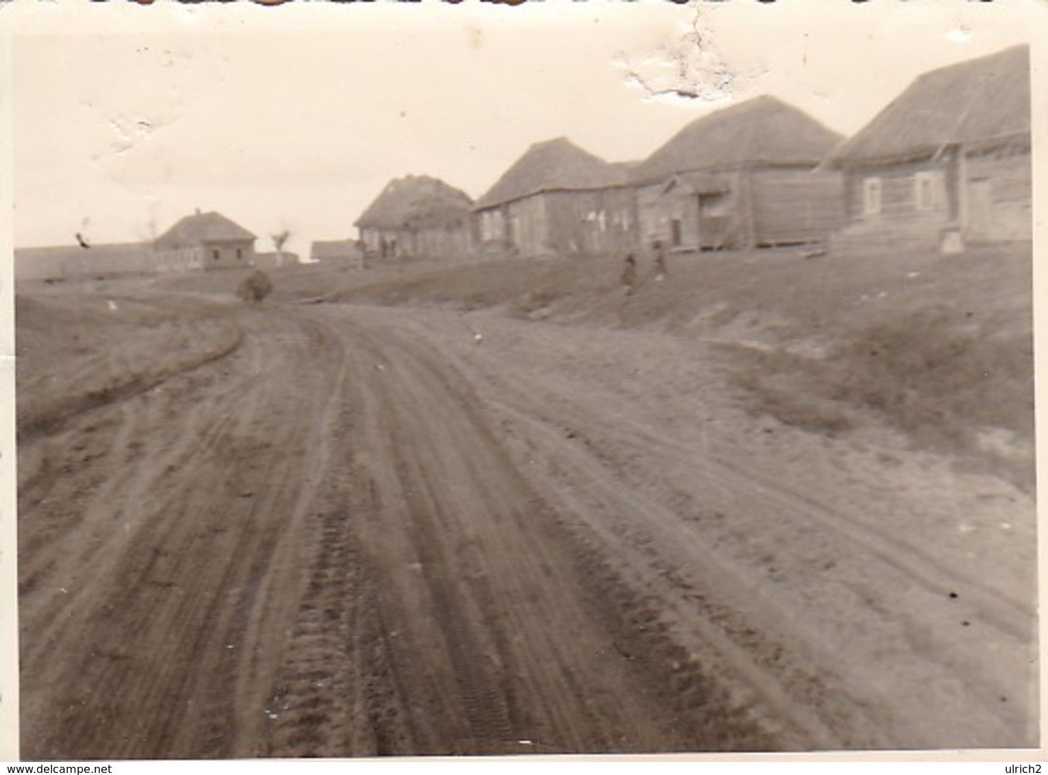 Foto Schlammpiste In Osteuropa - 2. WK - 9*6cm (42272) - Krieg, Militär