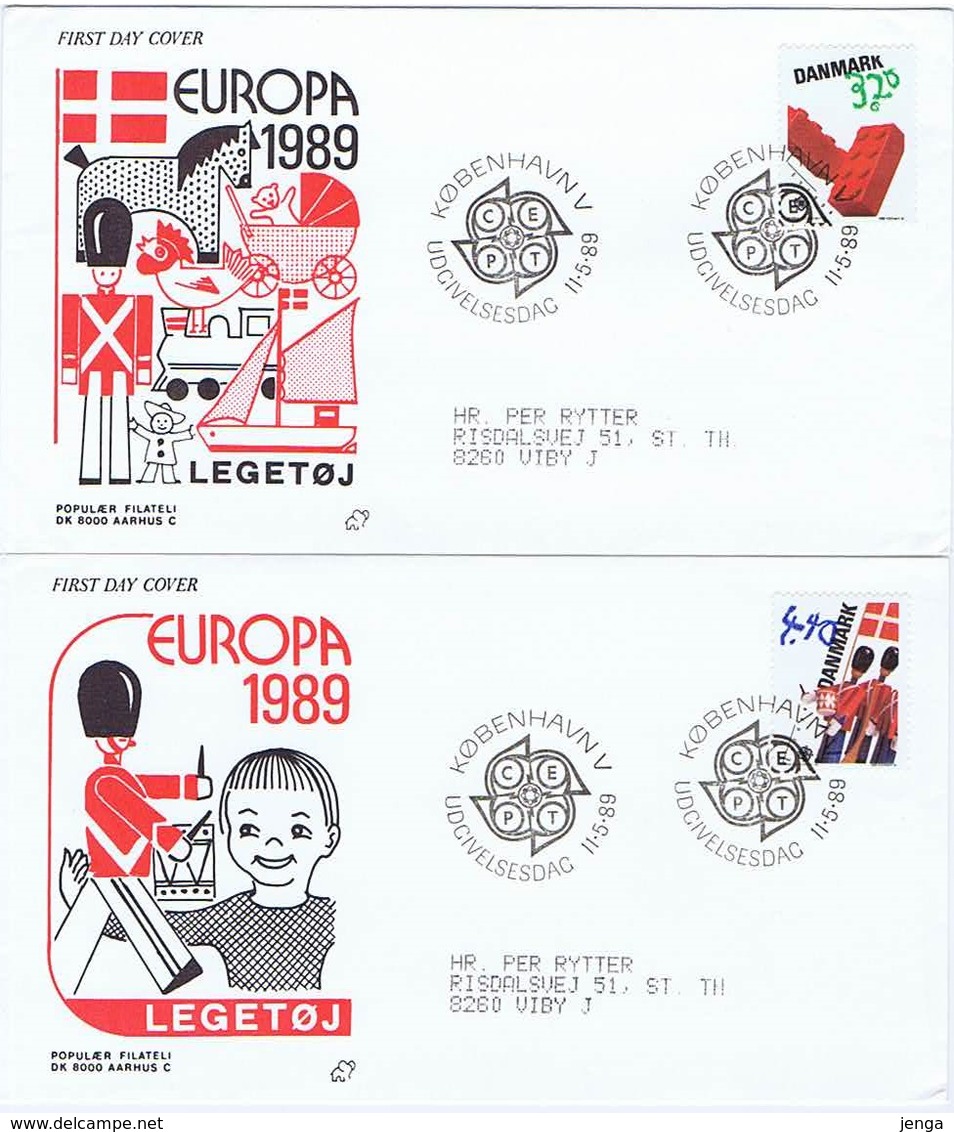 Denmark; 1989; Europa - CEPT;  Set Of 2 On FDC (Populær Filateli) - 1989