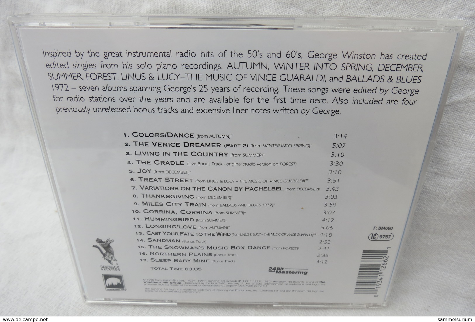 CD "George Winston" All The Seasons Of George Winston, Piano Solos, Collectors Edition - Instrumental