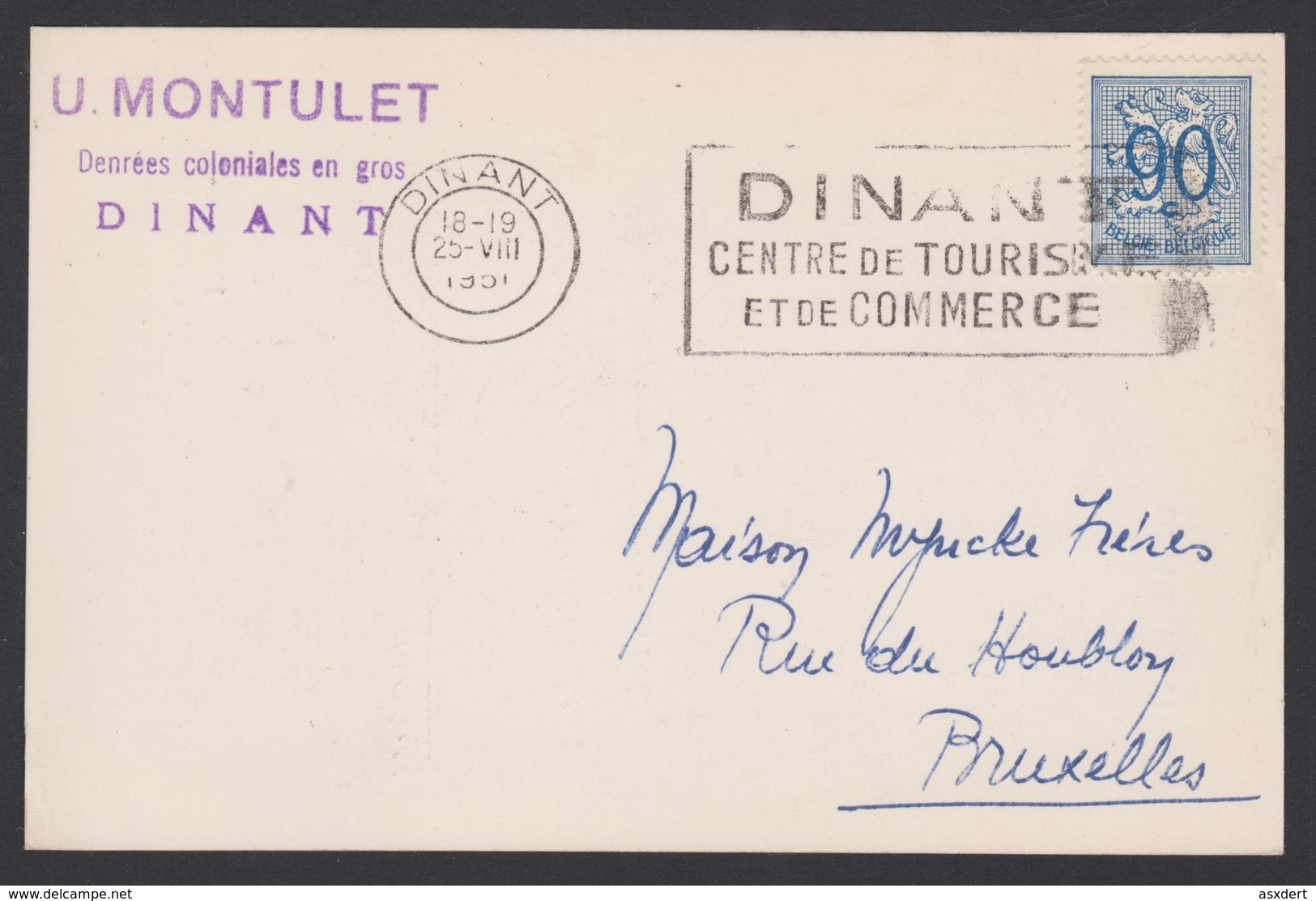 DinantI U.Montulet - Denrée Coloniales. Commande D'étiquettes - Vins & Alcools