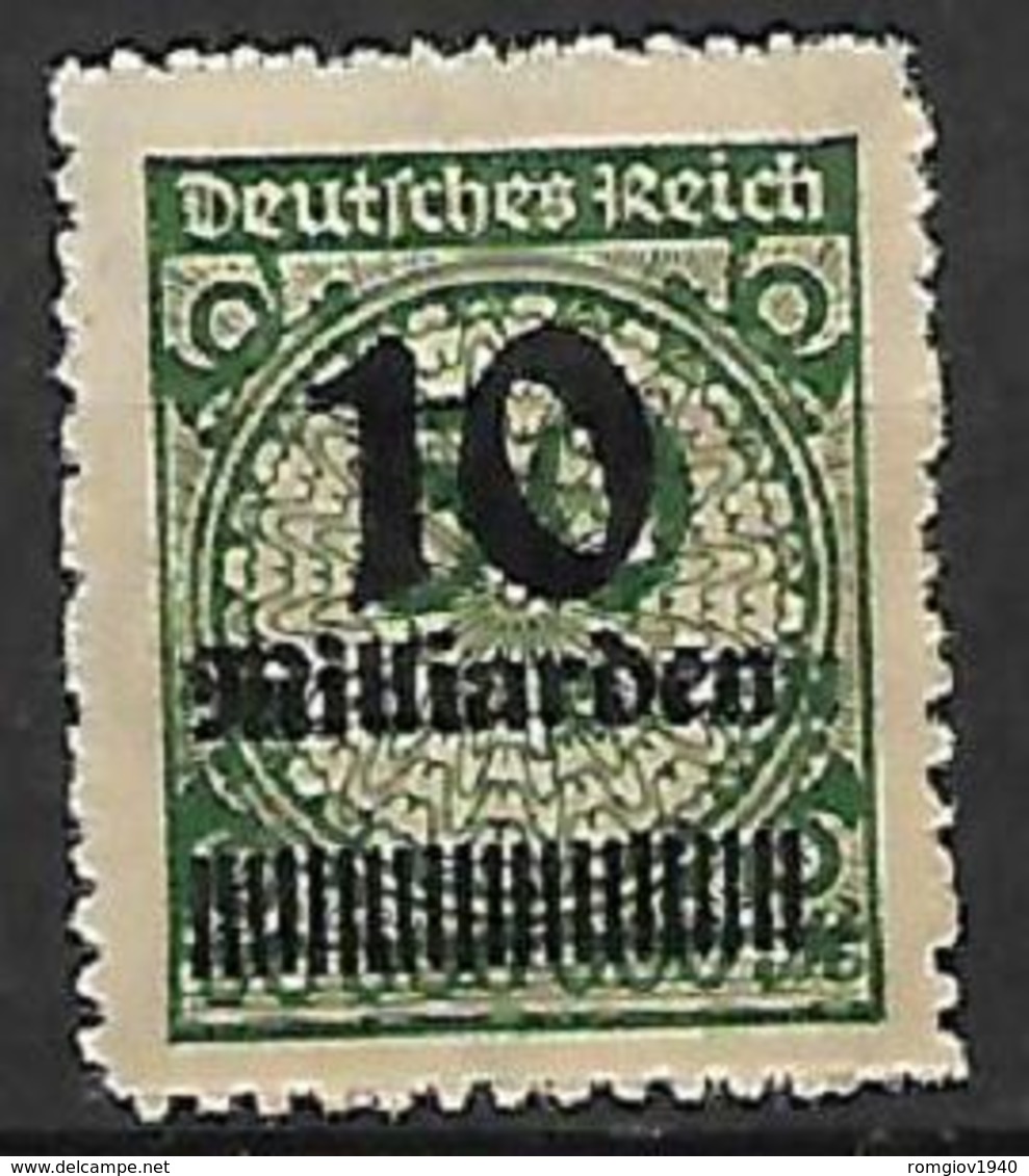 GERMANIA REICH REP.DI WEIMAR 1923 SERIE DEI MILIONI SOPRASTAMPATI CON NUOVO VALORE UNIF. 319  MLH VF - Unused Stamps