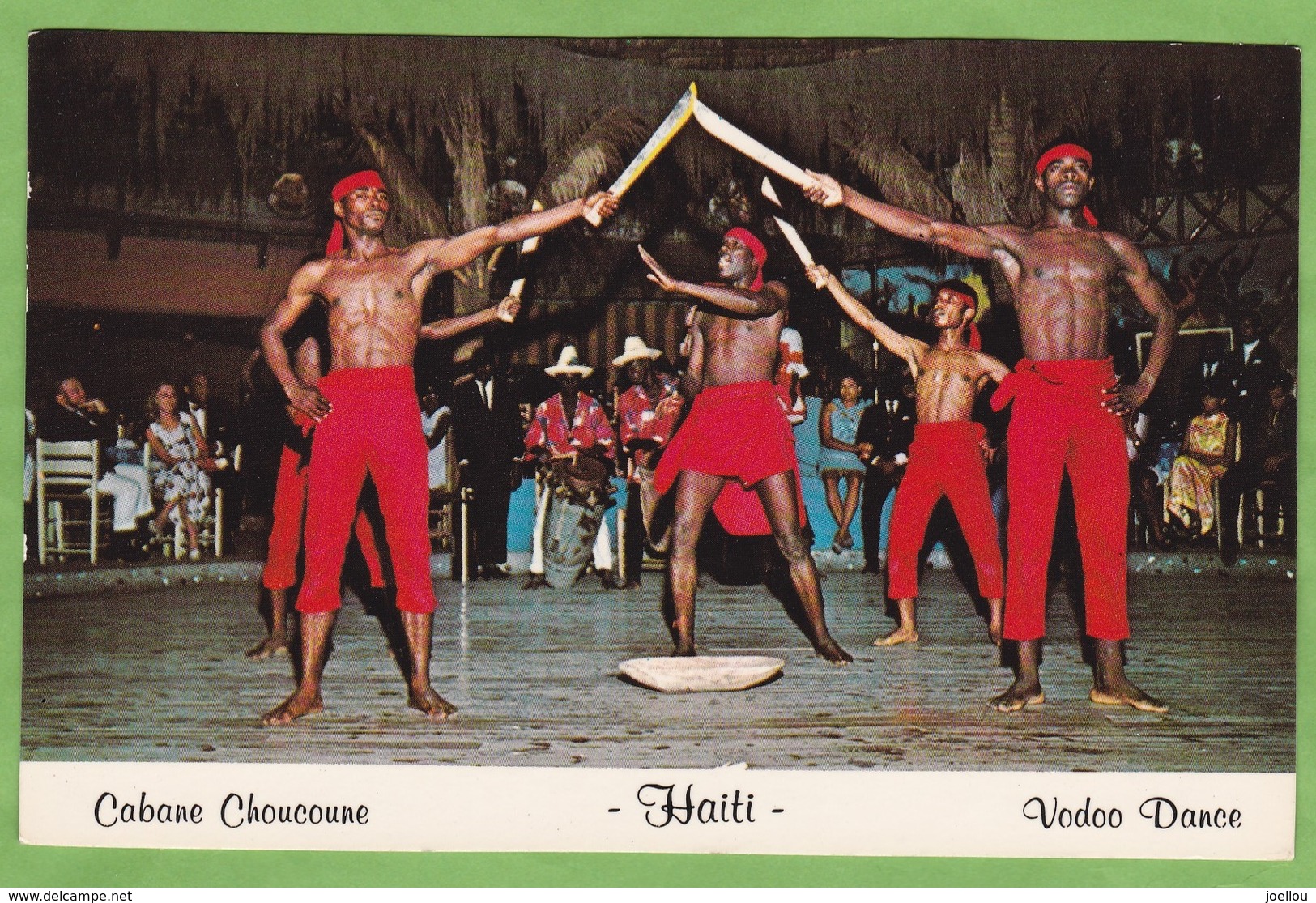 Rare CPSM HAITI Port Au Prince Vodoo Dance Cabane Choucoune Cabaret Animé Format CPA Stamp - Haiti