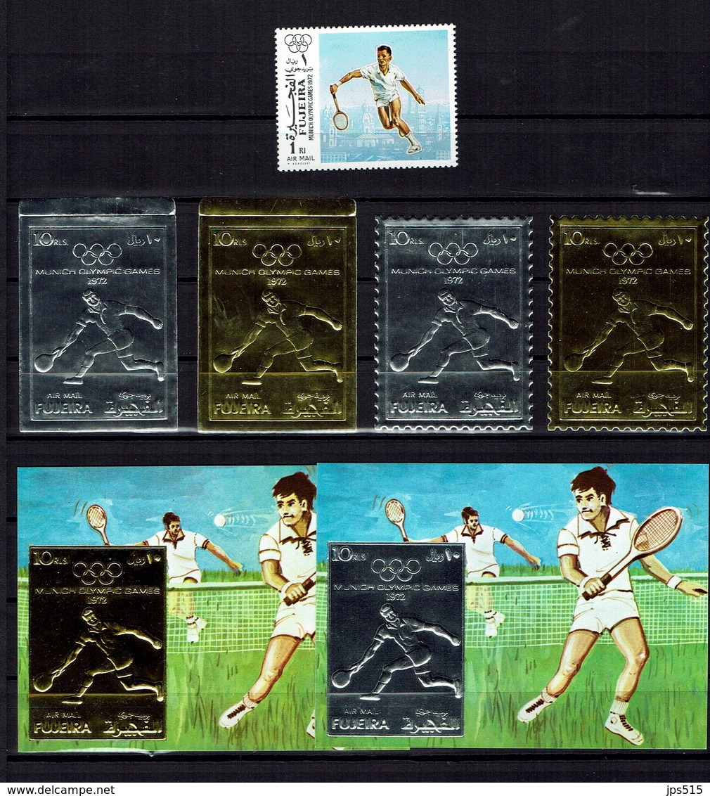 Tennis  - Little Lot -  A.o. - 2 Gold And Silver Stamps Perforated And Unperforated  ** - Tennis