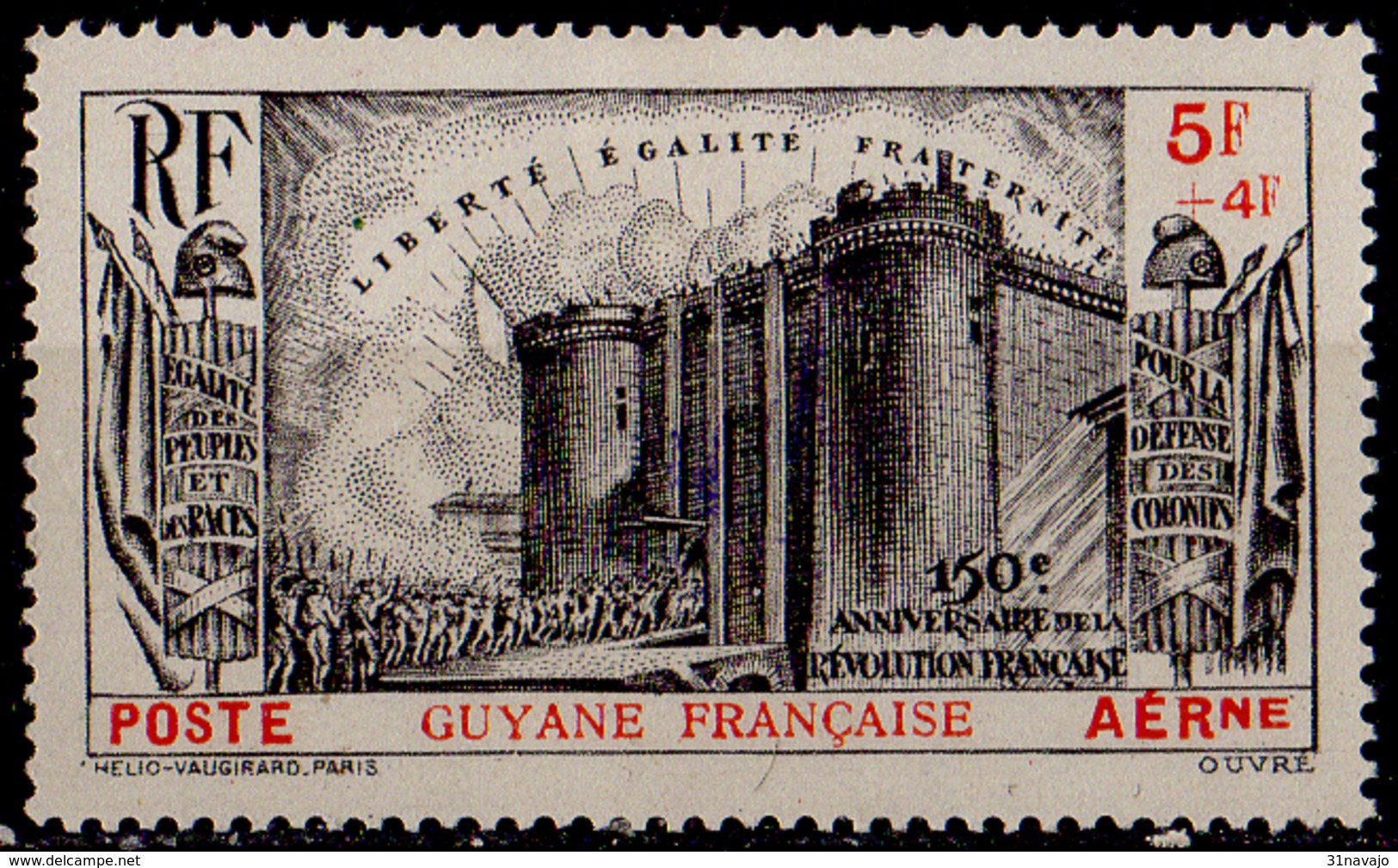 GUYANE FRANCAISE - 150e Anniversaire De La Révolution Française Poste Aérienne - Neufs