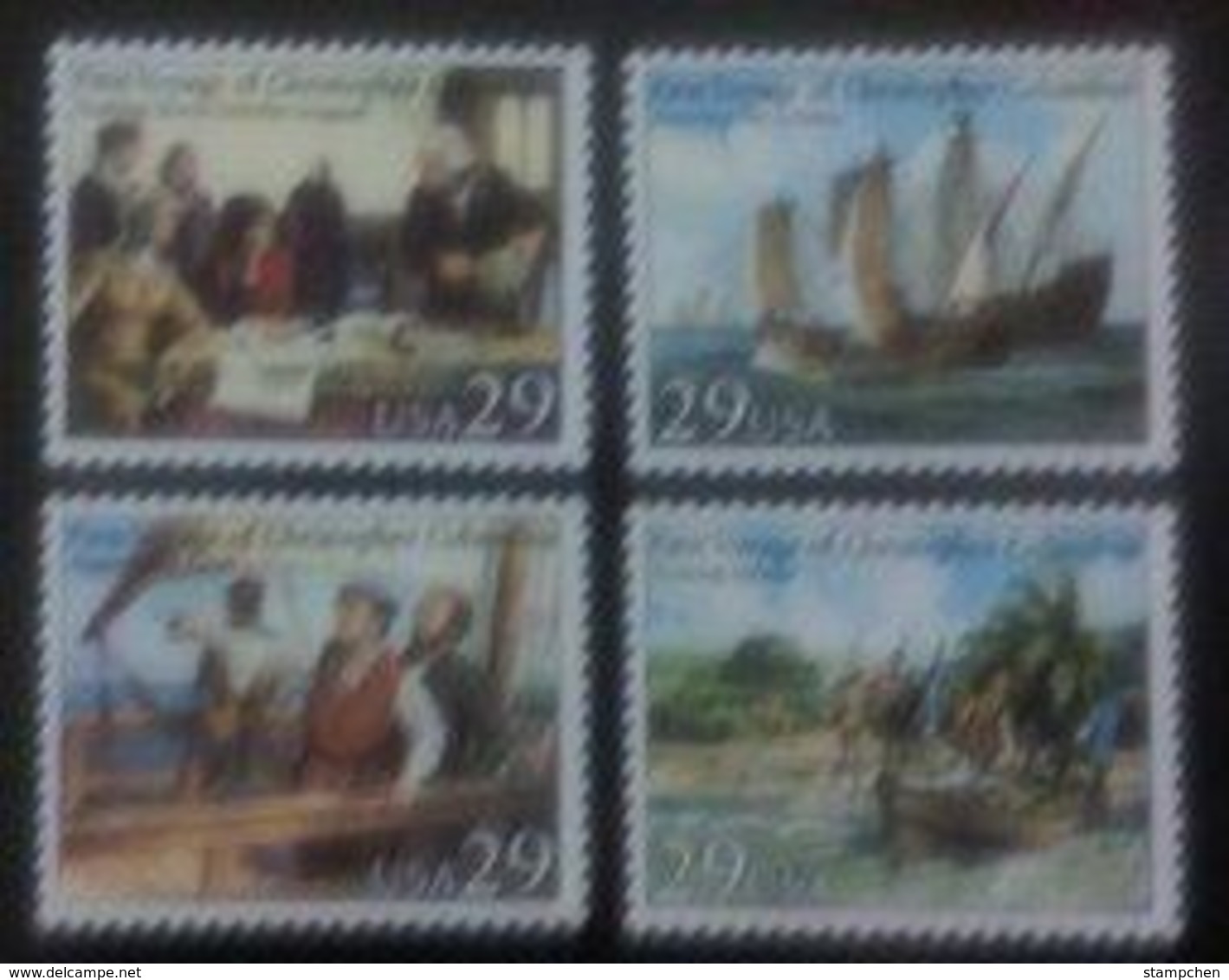 USA 1992 Voyages Of Columbus Stamps Sc#2620-23 History Ship Boat Famous - Other & Unclassified