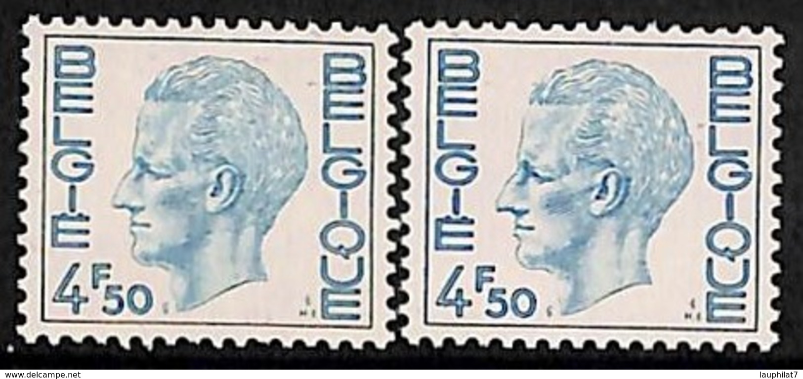 [811695]TB//**/Mnh-BELGIQUE 1974 - N° 1743P4, 4F50 Turquoise, Elstrom , En 2 Nuances - Nuovi