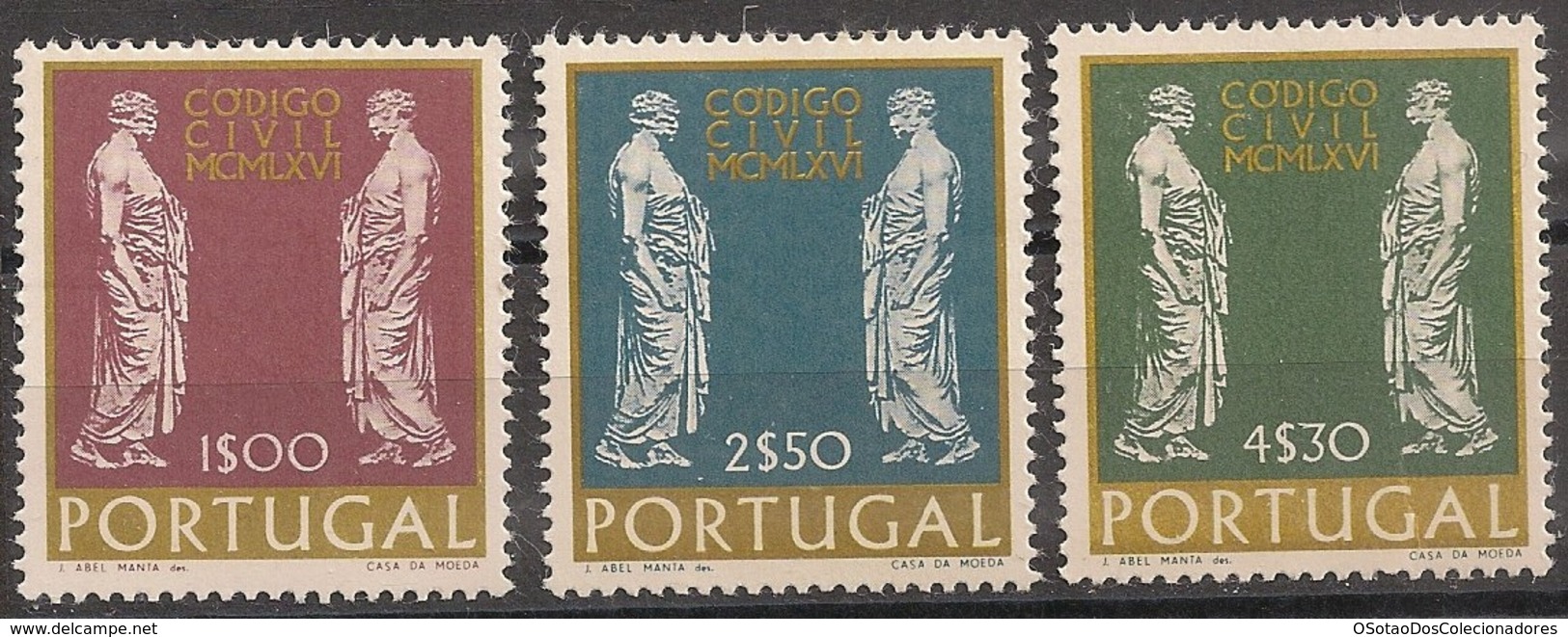 Portugal 1967 - Série Completa Codigo Civil 1004 A 1006 - Set Complete Administration Of Justice - Mint MNH** Neuf - Neufs