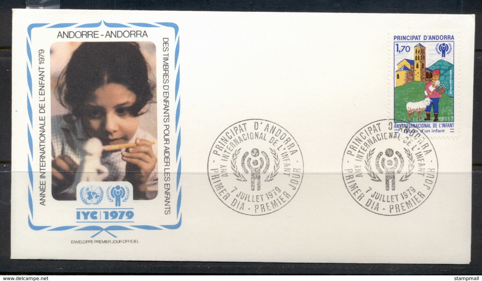 Andorra (Fr.) 1979 IYC International Year Of The Child FDC - Covers & Documents