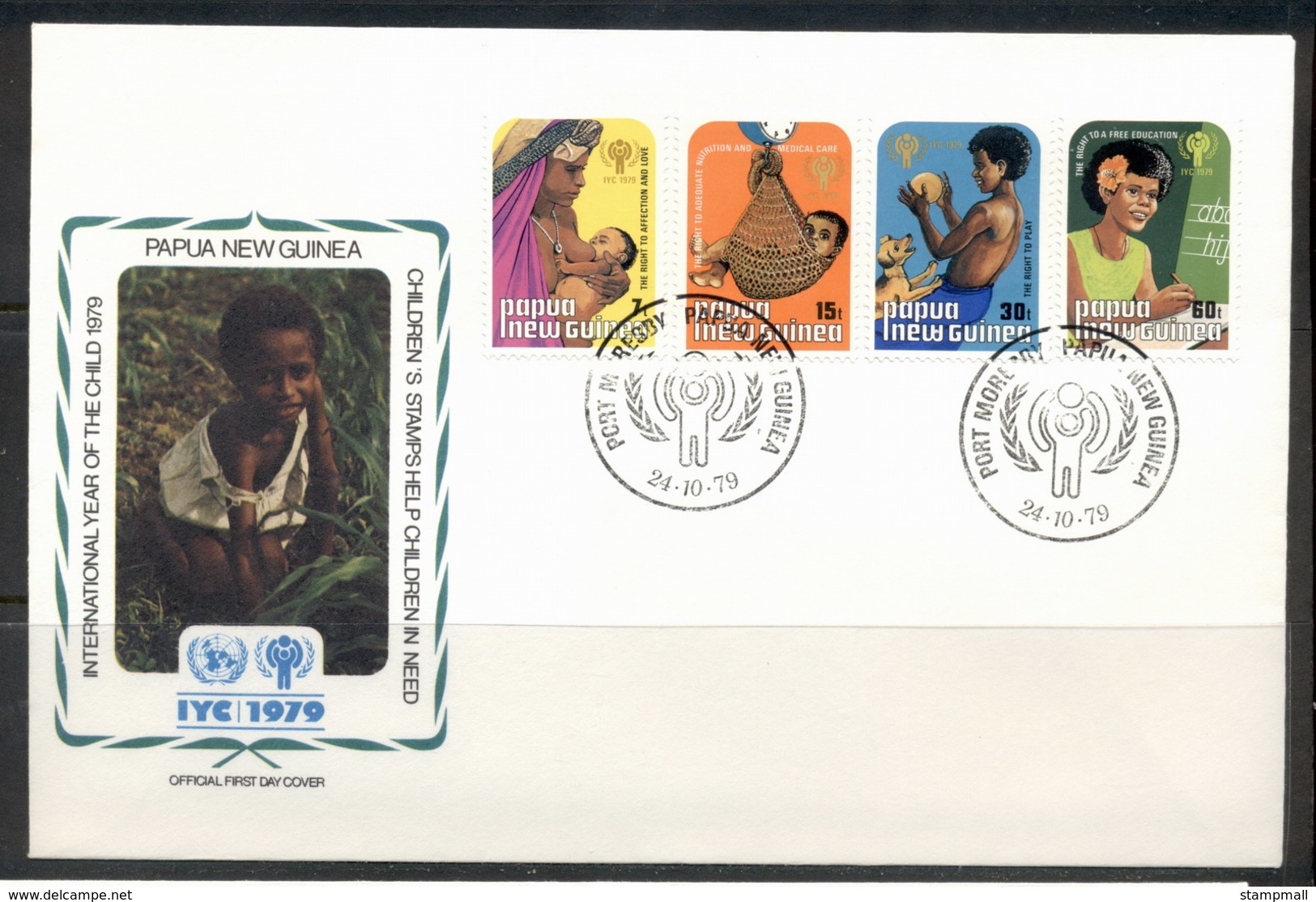 PNG 1979 IYC International Year Of The Child FDC - Papua New Guinea
