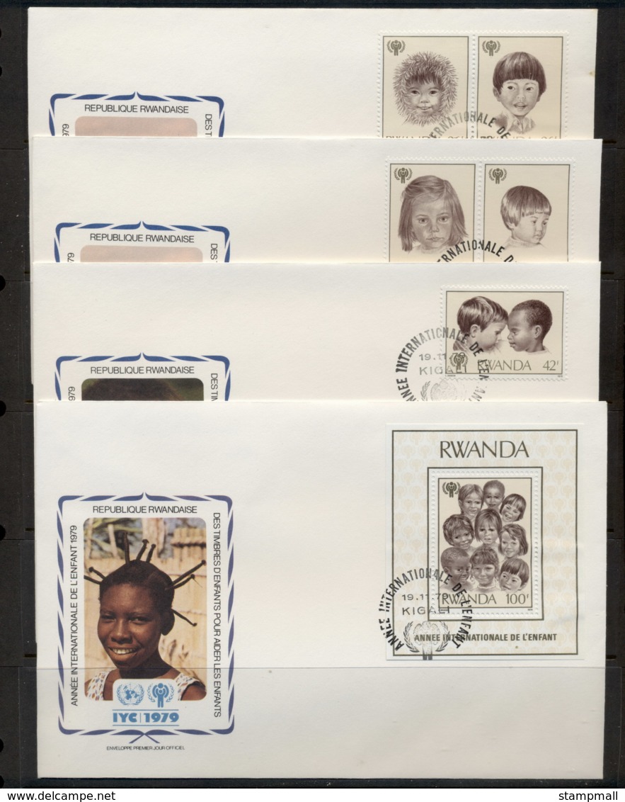 Rwanda 1979 IYC International Year Of The Child +MS 4x FDC - 1970-1979