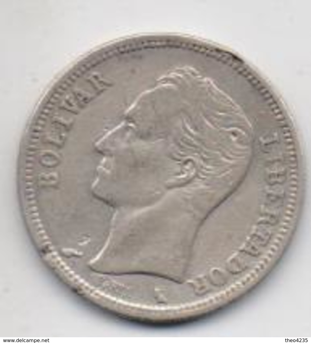 VENEZUELA SILVER COIN 1 BOLIVAR -1960-USED AS SCAN(Kbx) - Venezuela