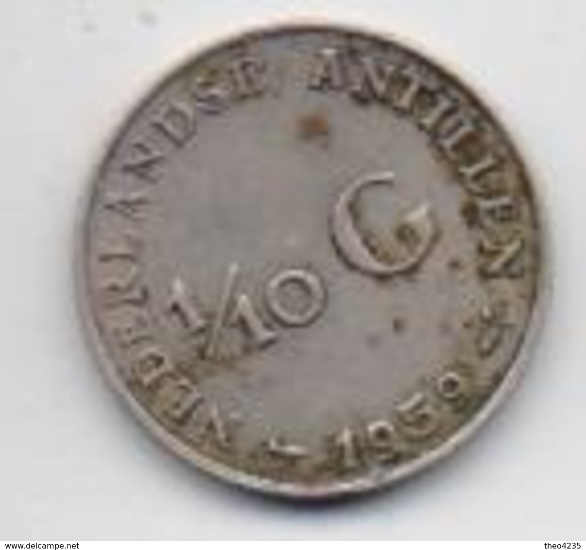 NETHERLAND ANTILEES SILVER COINS 1/10 GULDEN -1959 & 1948-USED AS SCAN(Kbx) - Netherlands Antilles