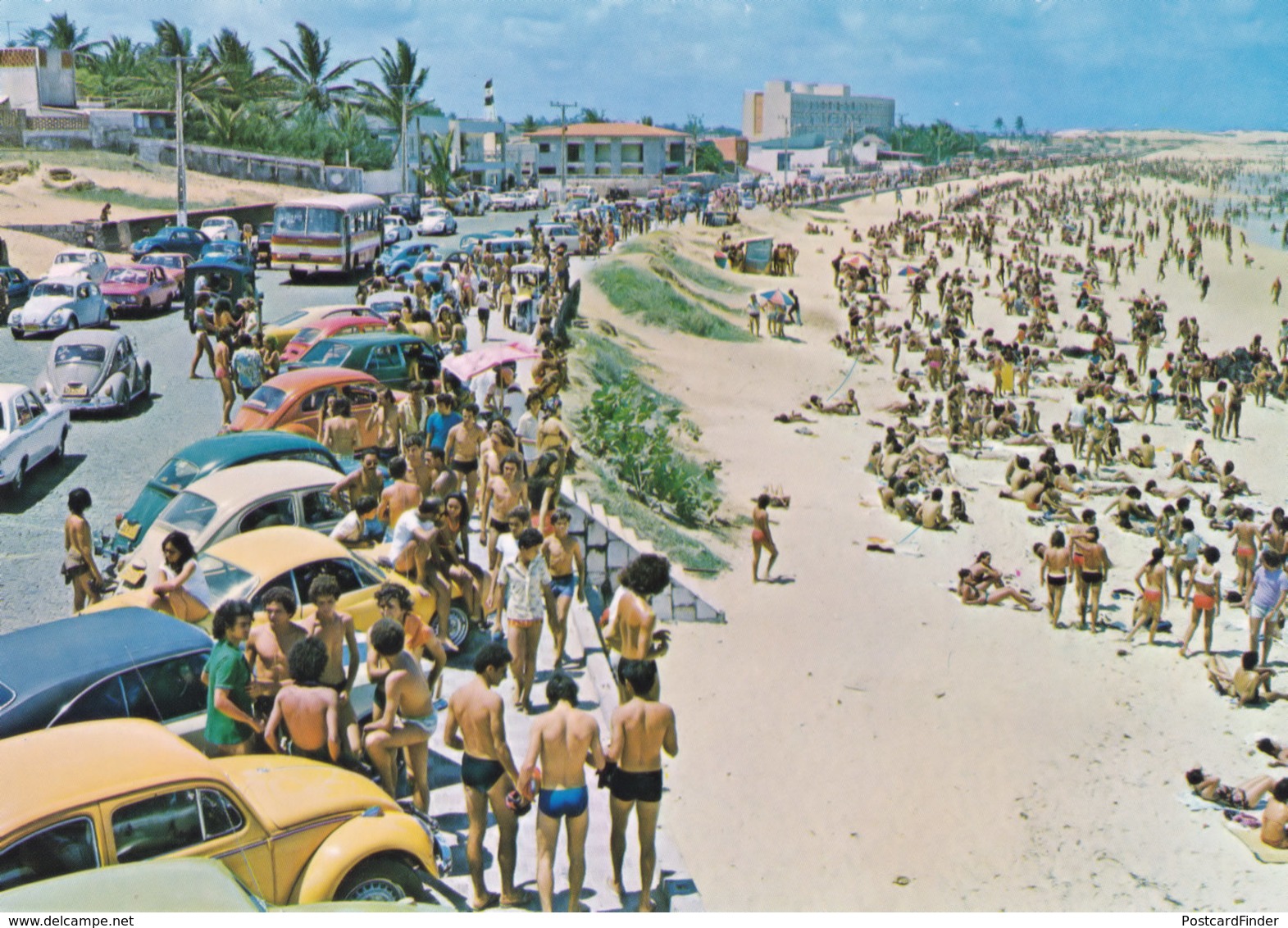 Meio Beach Natal Brazil Wild Cars Postcard - Natal