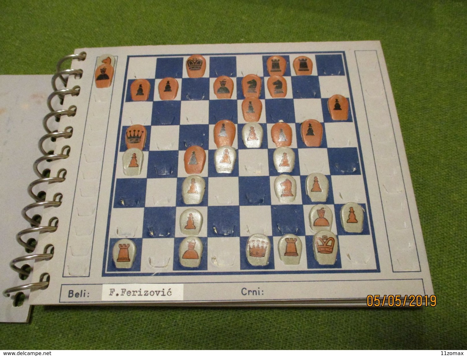 CORRESPONDENCE CHESS Complete 6 Board In Box - MUSEUM PIECE Ex Yugoslavia Cca1947 Schach - Other & Unclassified