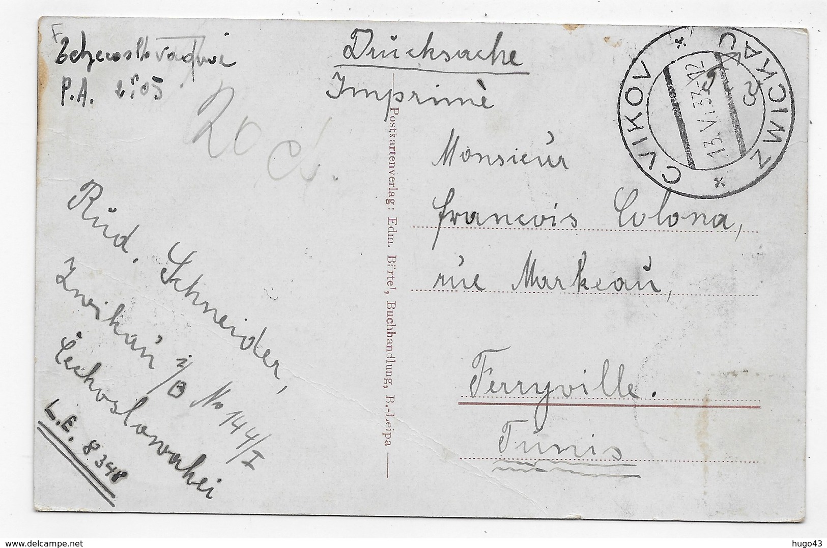 (RECTO / VERSO) BURGSTEIN SCHWALBENSEE - BEAUX TIMBRES ET CACHET - CPA COULEUR VOYAGEE - Tsjechië