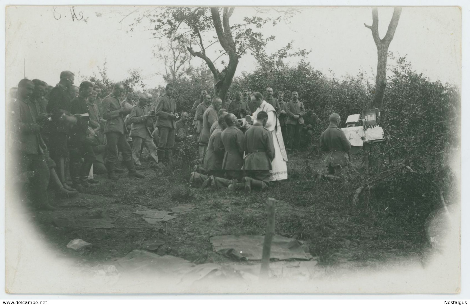 Fotokarte Feldmesse/ Soldaten Bei Der Messe Im Feld 1916 (199) - Rosenheim