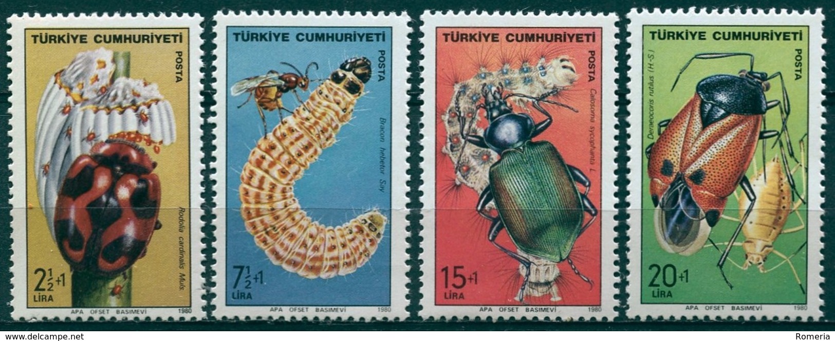 Turquie - 1980 - Yt 2298/2301 - Insectes - ** - Ungebraucht