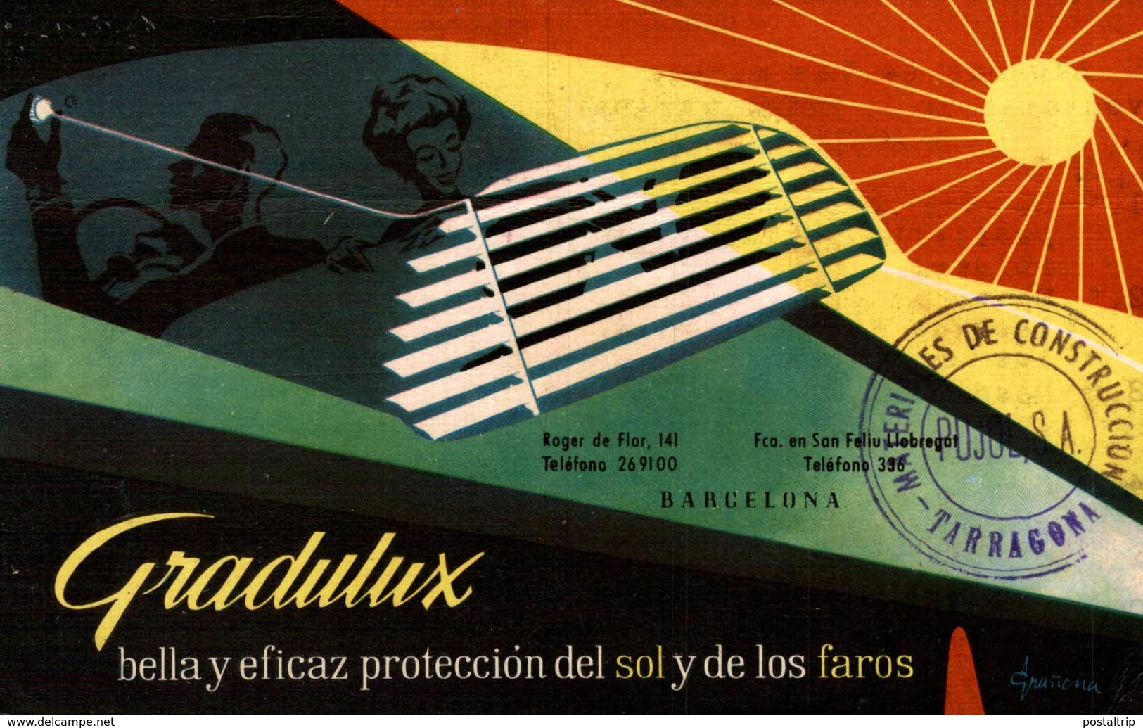 Gradulux, Proteccion Del Sol Y De Los Faros   PUBLICIDAD  PUBLICITARIA. - Publicité