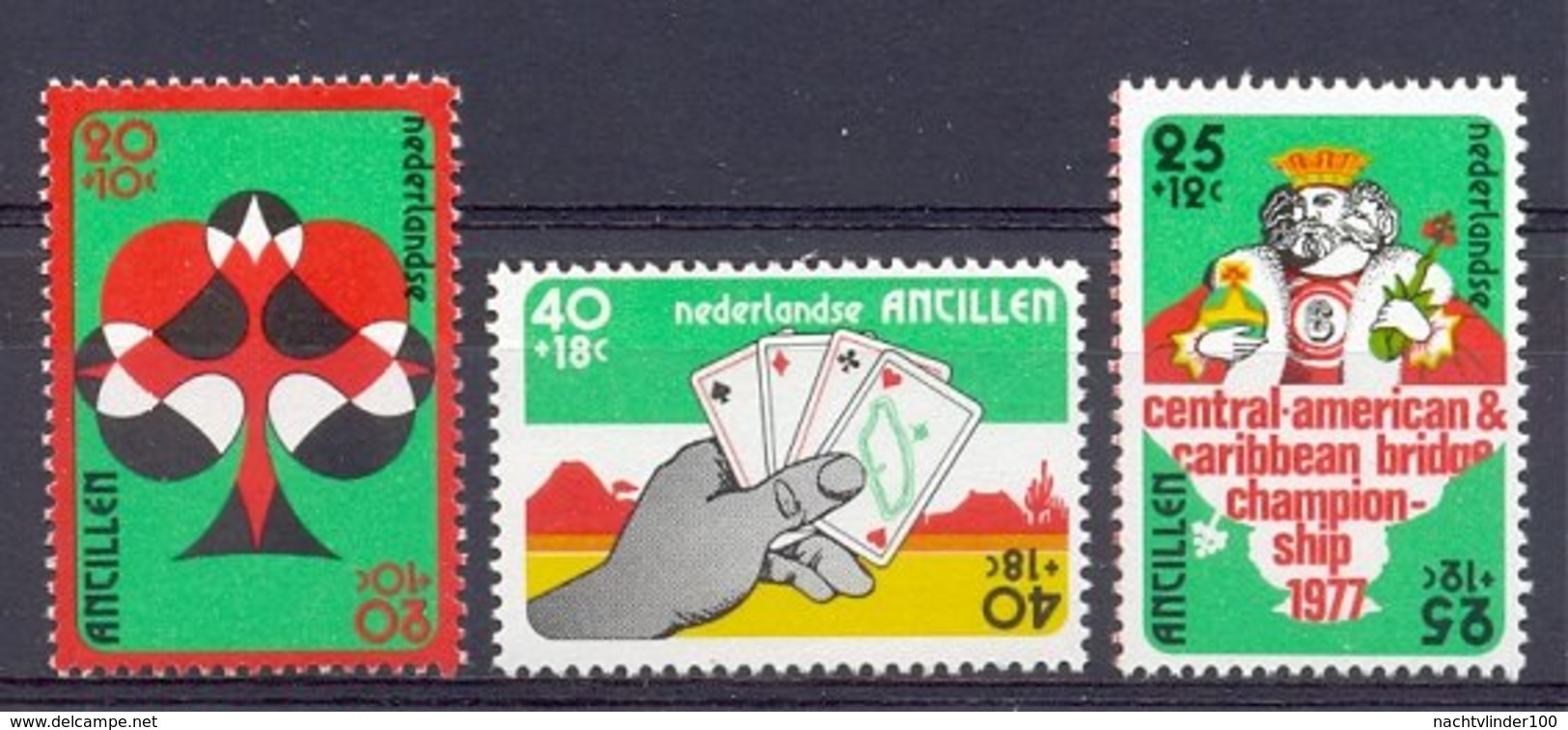 Mcm0541 SPORT KAMPIOENSCHAP BRIDGE CHAMPIONSHIP PLAYING CARDS NEDERLANDSE ANTILLEN 1977 PF/MNH VANAF1EURO - Autres & Non Classés