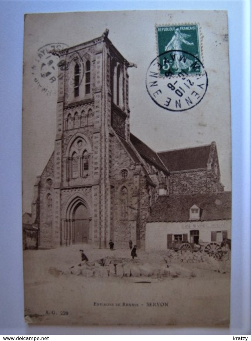 FRANCE - ILLE ET VILAINE - SERVON - L'Eglise - 1905 - Autres & Non Classés