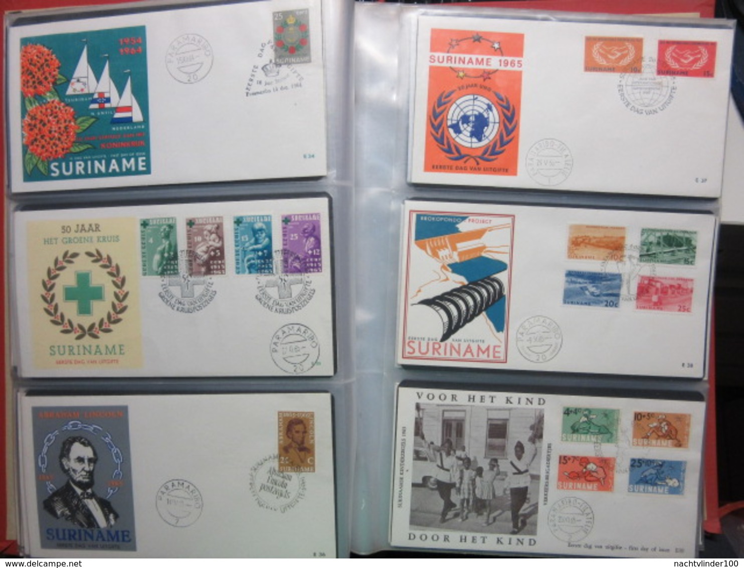 SURINAME FDC'S COLLECTION 1 IMPORTA PSI III ALBUM CHILDREN EASTER FLOWERS FAUNA SCOUTING BIRDS BUTTERFLIES 1955-1975 Mga