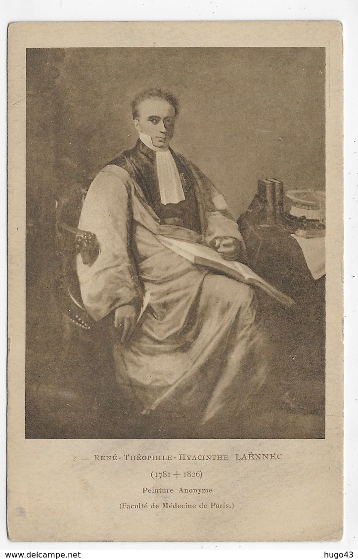 RENE THEOPHILE HYACINTHE LAENNEC - FACULTE DE MEDECINE DE PARIS - 75 - CPA VOYAGEE - Santé