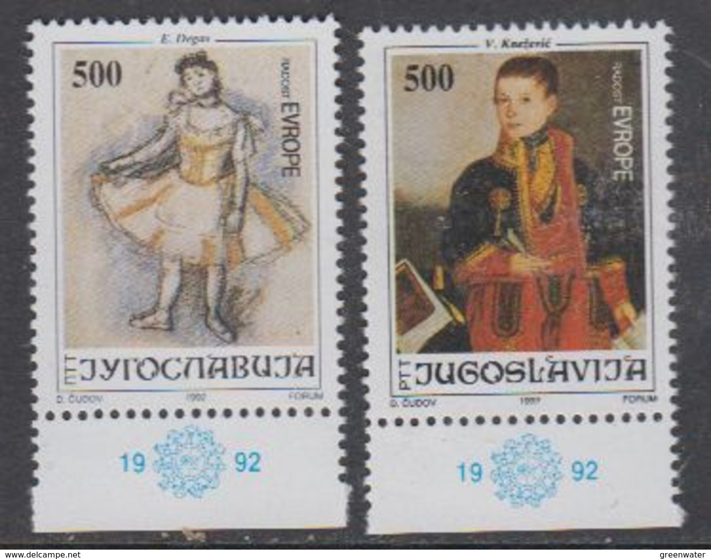 Yugoslavia 1992 Joy Of Europe 2v (+margin) ** Mnh (43392) - Europese Gedachte