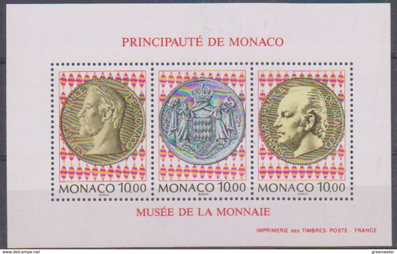 Monaco 1994 Musée De La Monnaie M/s ** Mnh (43393) - Blokken