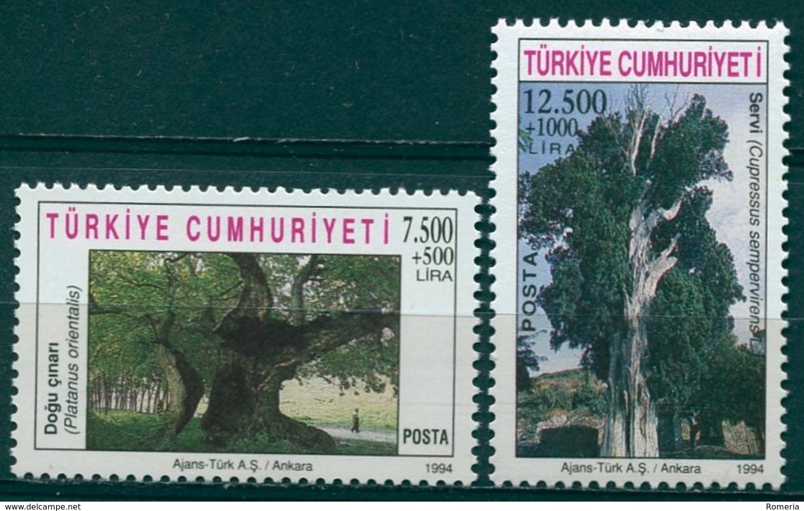 Turquie - 1994 - Yt 2784/2785 - Arbres Monumentaux - ** - Neufs