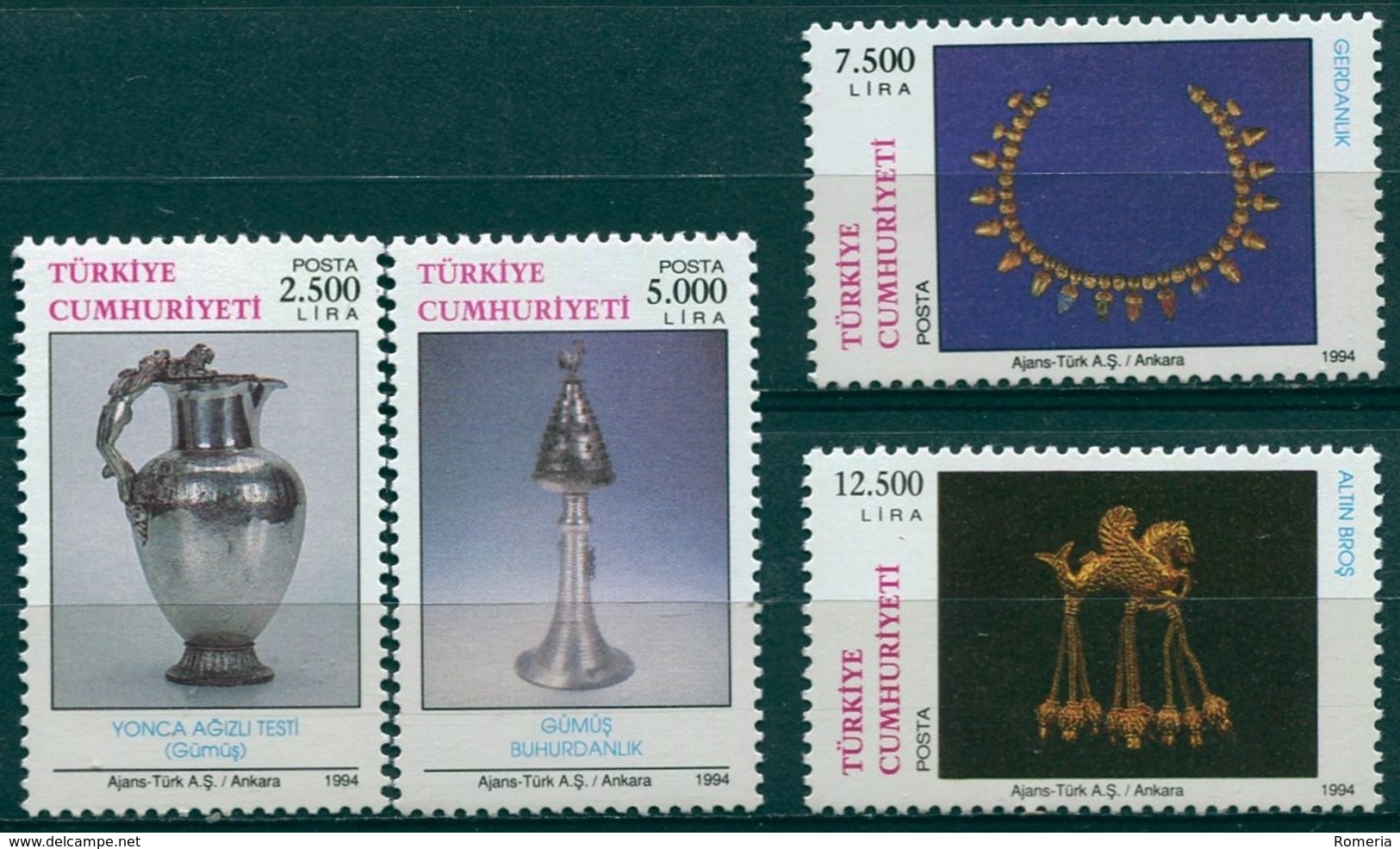 Turquie - 1994 - Yt 2786/2789 - Trésor De Karun - ** - Nuovi