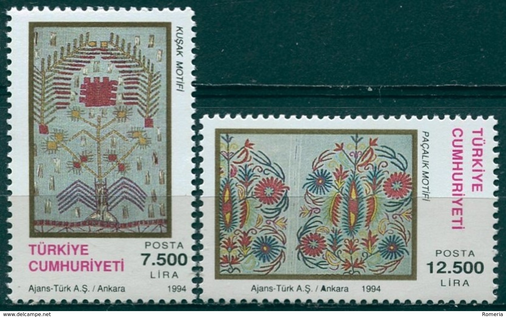 Turquie - 1994 - Yt 2777/2778 - Ornements Vestimentaires - ** - Nuovi