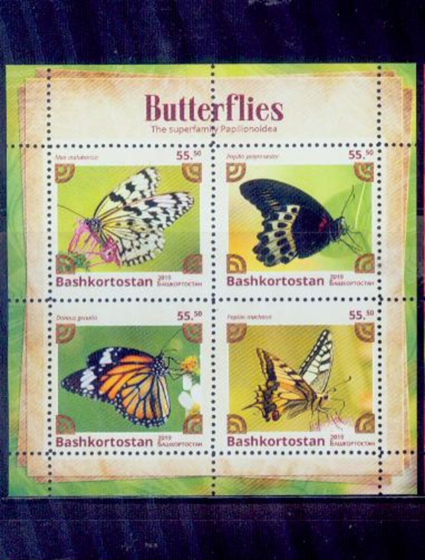 Russia-bashkortostan / 2019 Rare Butterflies Series /mnh.good Condition - Farfalle