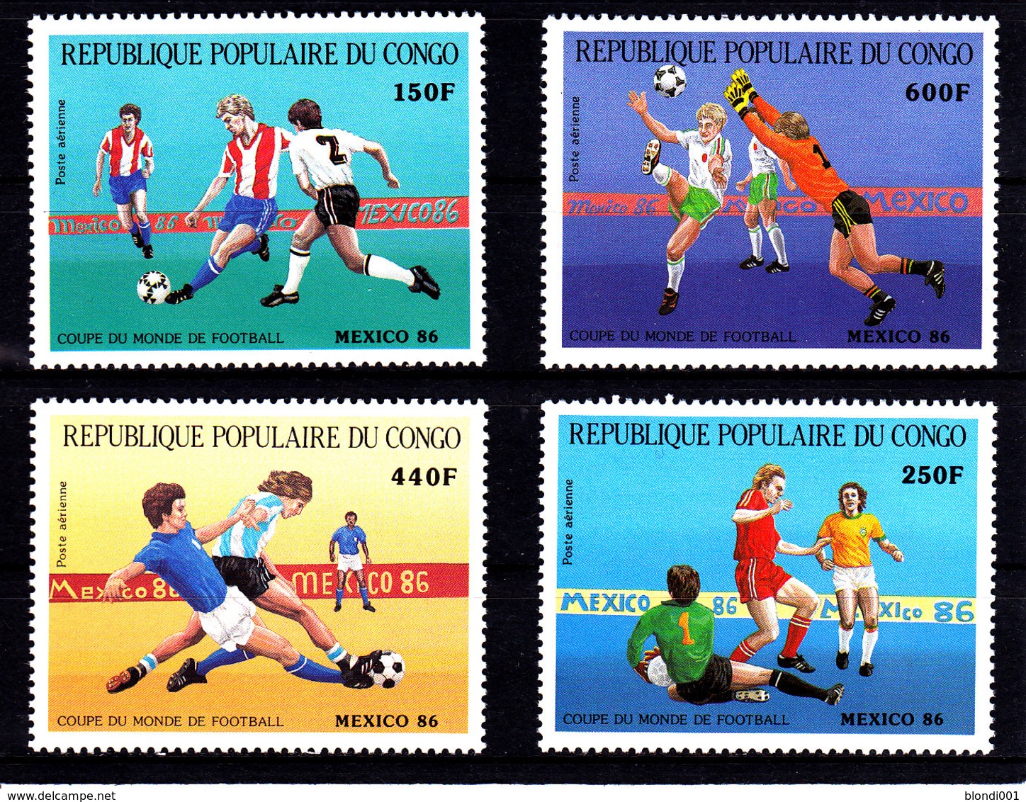 Soccer World Cup 1986 - CONGO - Set MNH** - 1986 – Mexico