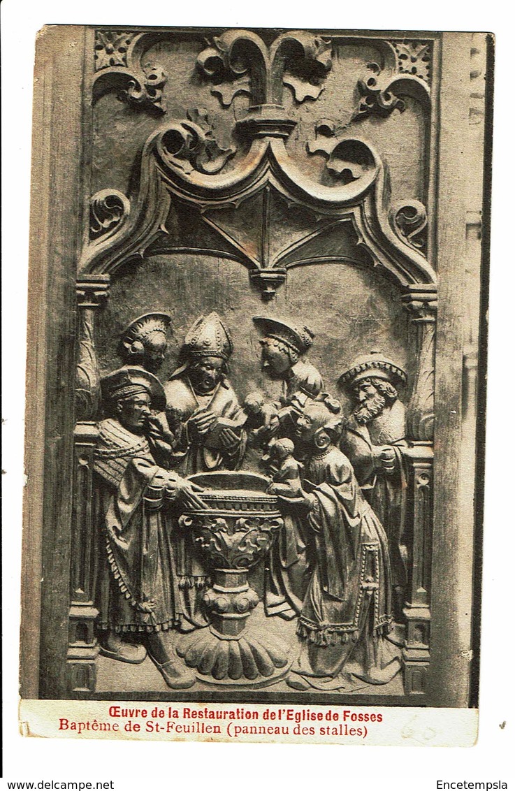 CPA - Carte Postale-Belgique- Fosses- Panneau Des Stalles De L'Eglise-1919-VM4370 - Fosses-la-Ville