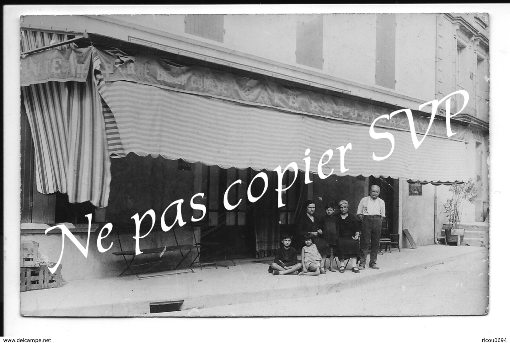 Carte Photo - PORT De PENNE 47 ( PENNE D'AGENAIS ) - Place De L'église - Café Hotel BETOLIERES - Autres & Non Classés