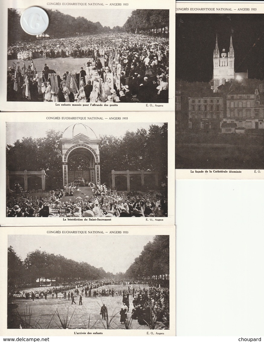 49 -LOT DE 4 CARTES DU CONGRES EUCHARISTIQUE NATIONAL  ANGERS 1933 - Andere & Zonder Classificatie