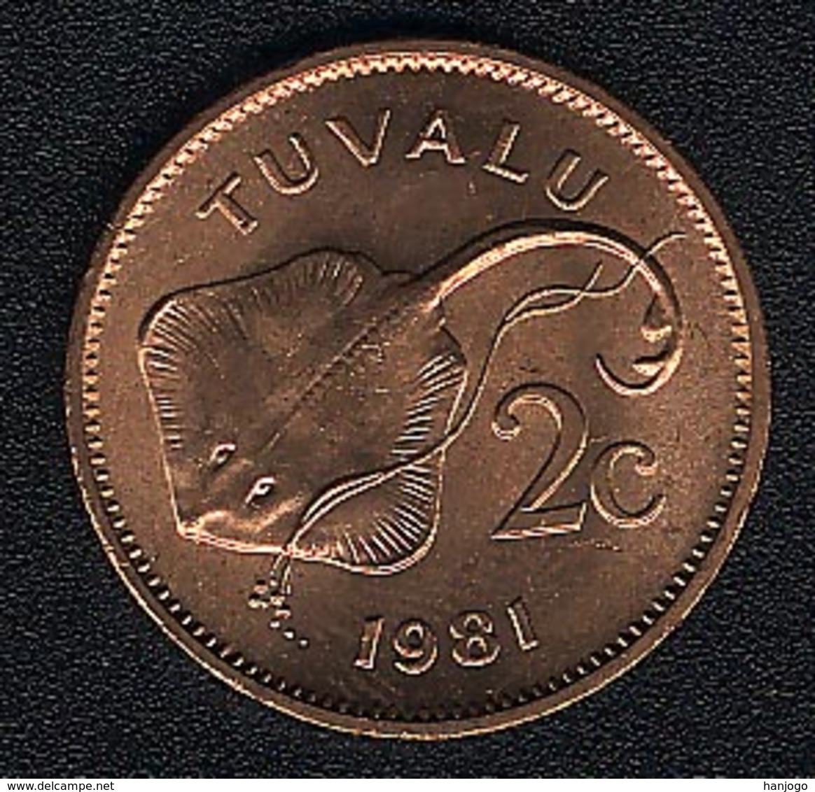 Tuvalu, 2 Cents 1981, UNC, Rare - Tuvalu