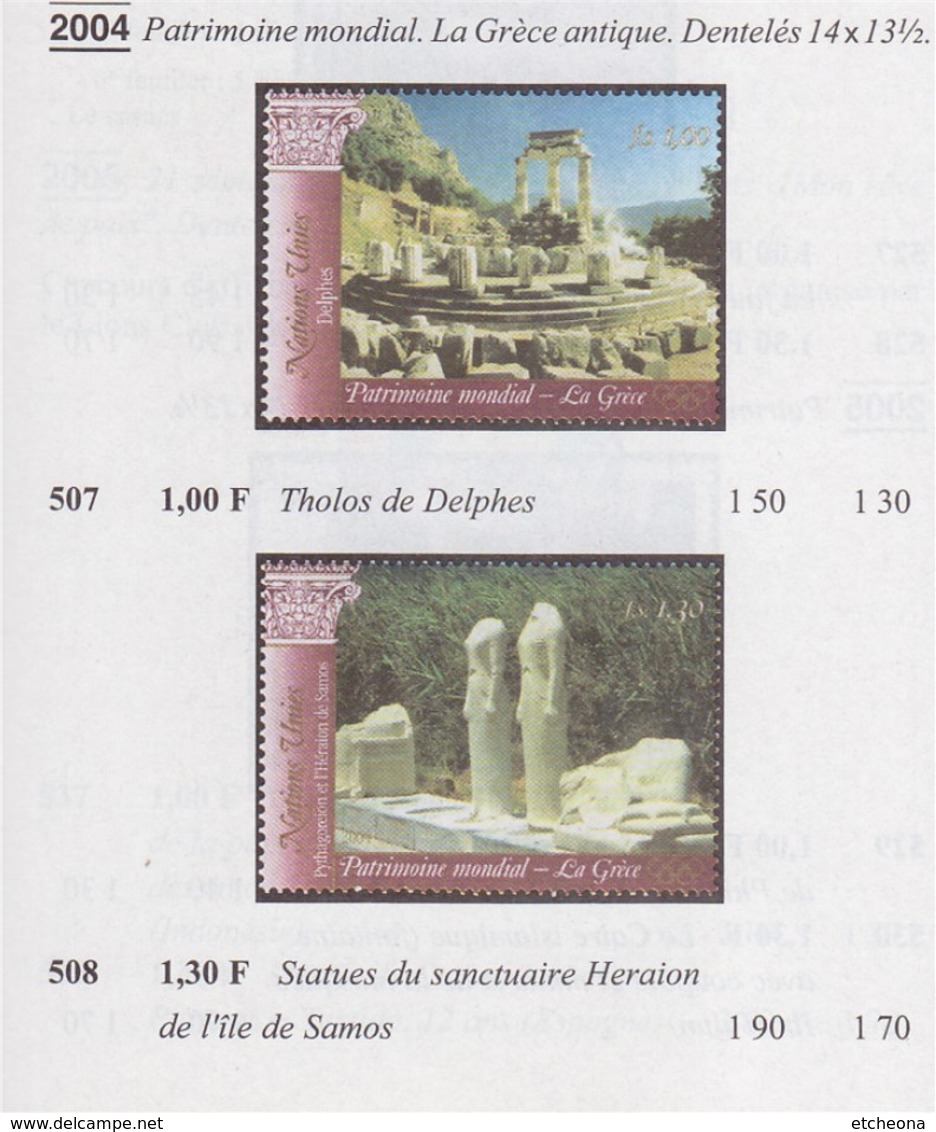 = Carnet Grèce Patrimoine Mondial Acropole Délos Delphes Mycènes Olympie C509 état Neuf Nations Unies Genève - Booklets