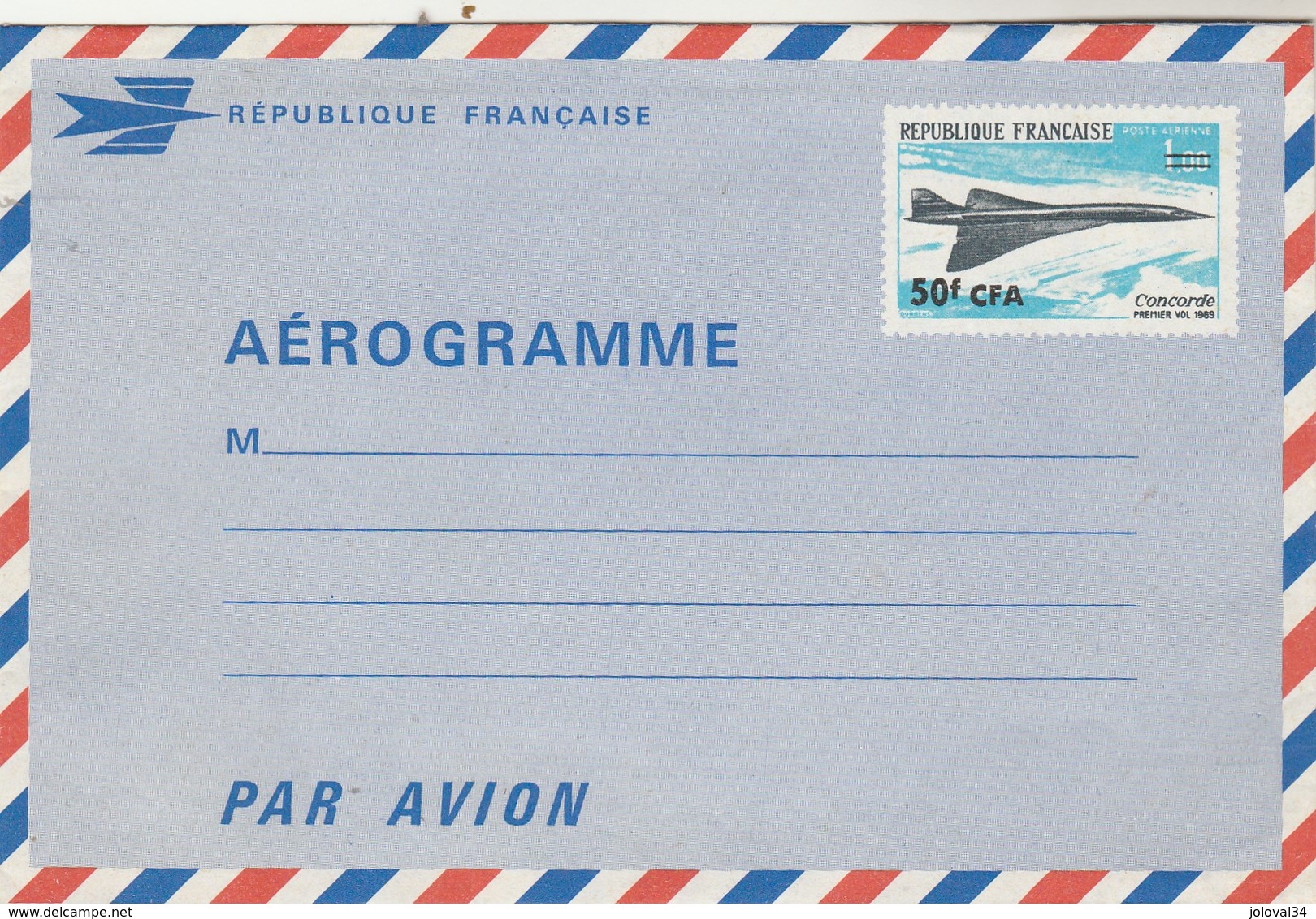 REUNION Entier Postal Aérogramme Yvert 1 Neuf Avion Concorde - Cote 130 Euros - Posta Aerea