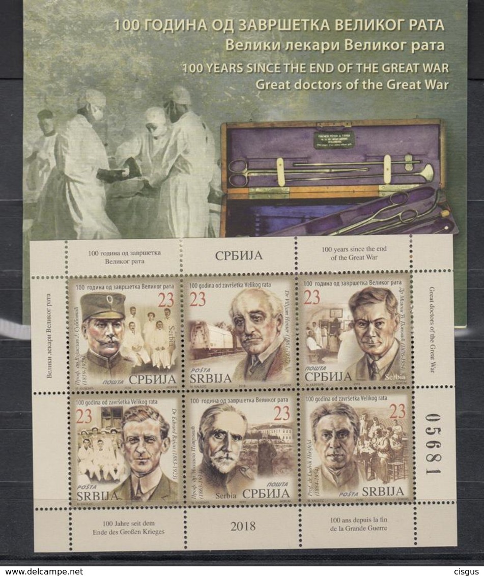 Serbia Serbien MNH** 2018 100 Year Since WWI Doctor  S 882-897 - Servië