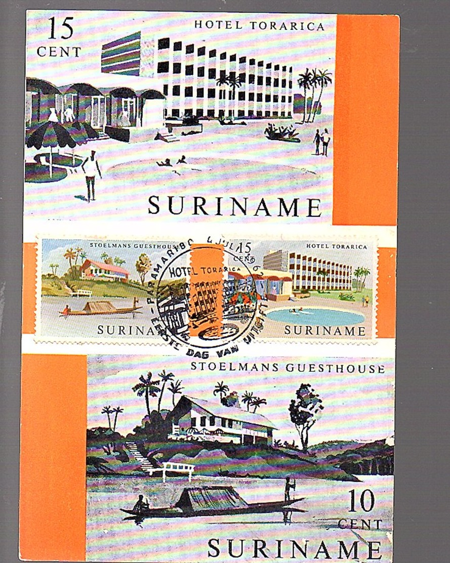 1962 Stoelmans Guesthouse Hotel Torarica Scarce Early Maximum Card (176) - Surinam ... - 1975