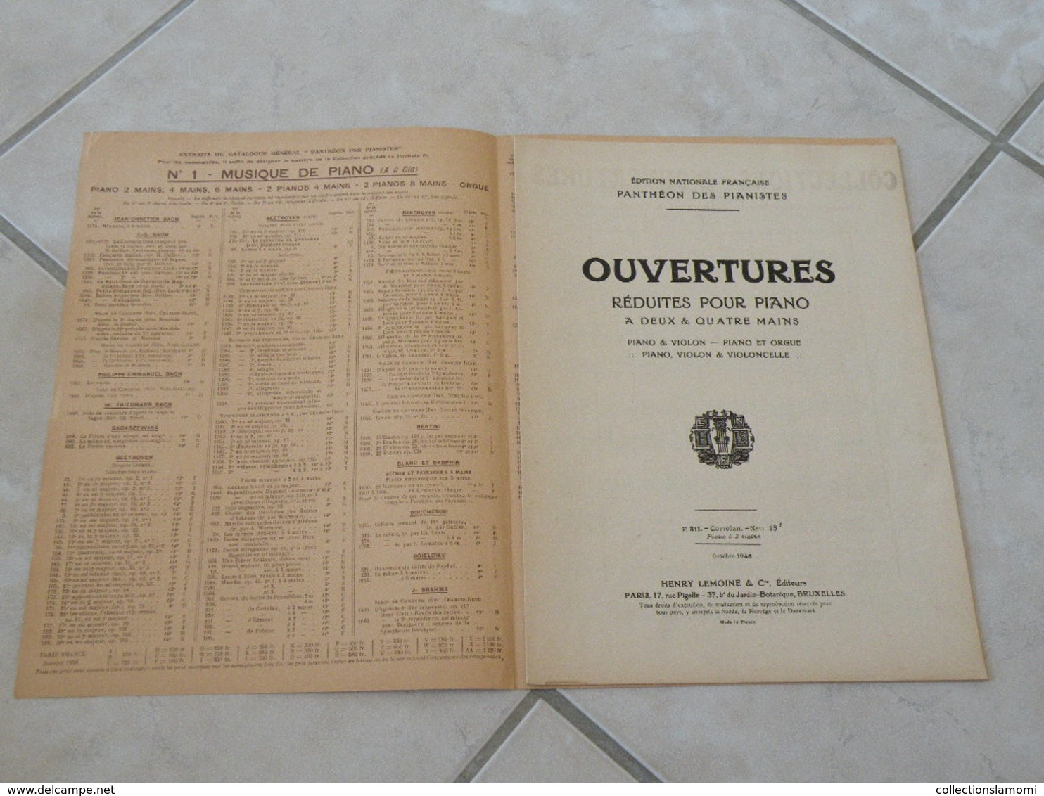 Panthéon Des Pianistes Ouverture Piano Deux Ou Quatre Mains (Musique Beethoven Coriolan) - Partition - Tasteninstrumente