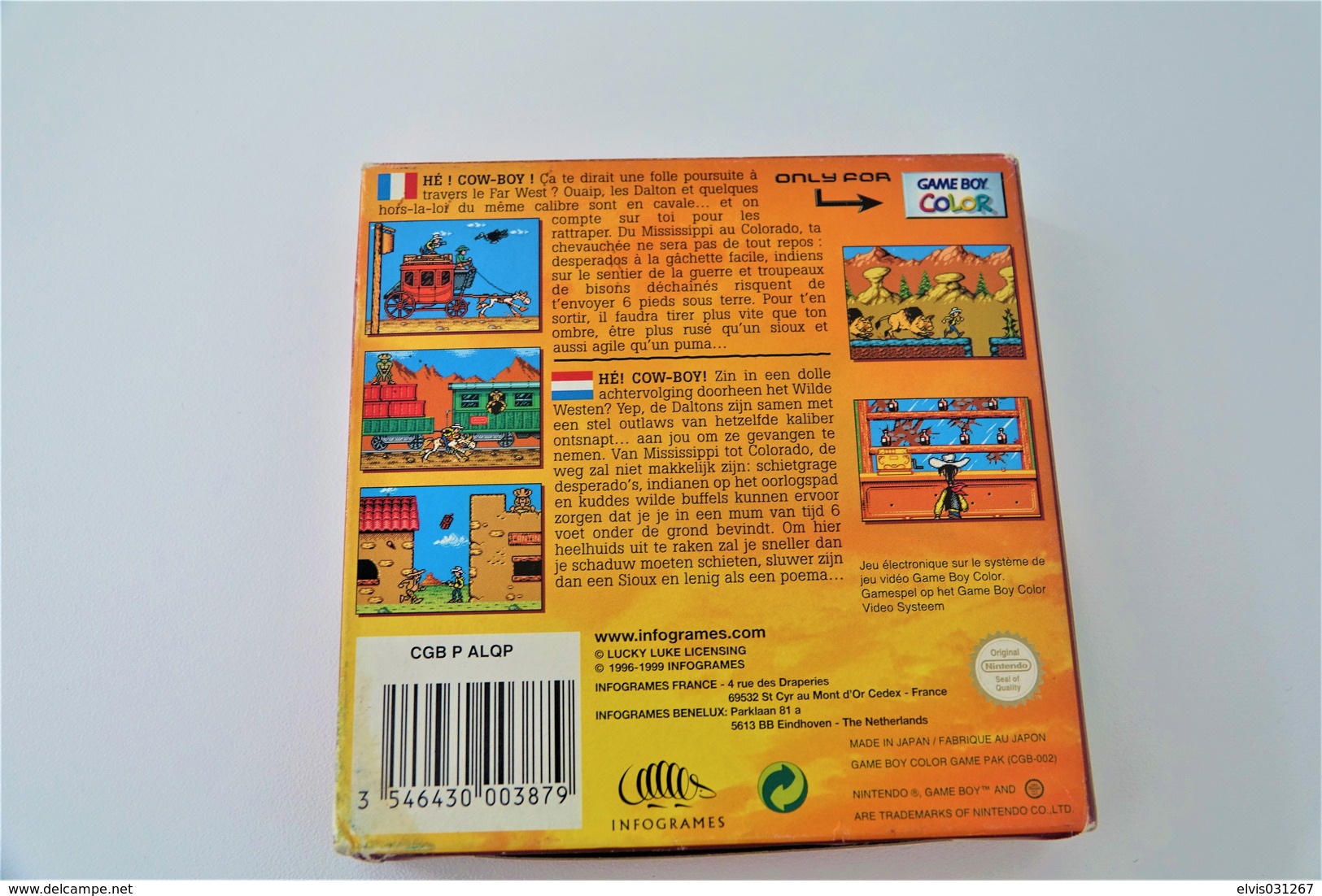 NINTENDO GAMEBOY COLOR : LUCKY LUKE - Infogrames Benelux - 1999 - Sonstige & Ohne Zuordnung