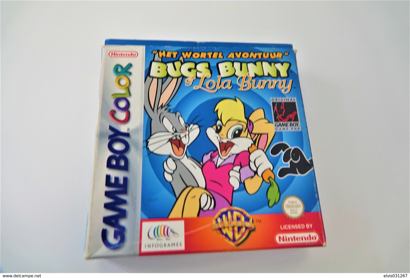 NINTENDO GAMEBOY COLOR : BUGS BUNNY AND LOLA BUNNY Het Wortelavontuur - Infogrames Benelux - 1999 - Game Boy Color